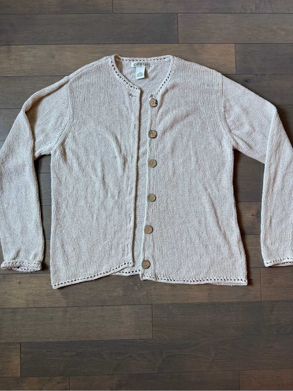 Orvis Silk and Cotton Button Up Sweater